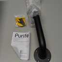 AmazerBath Shower Grab Bars for Seniors Anti Slip, Bath Safety Grab Bar for Needy, Stainless Steel Bathroom Safety Grab Bars, Thickened Bar Bigger Base Holds 500LBS, 16" L x 1.25" D, Black