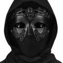 Guayma Steampunk Oni Masquerade Mask for Men/Women Halloween Mardi Gras Venetian Costume Party Prom Ball (Roman-bk)