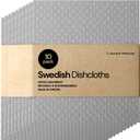 Swedish Wholesale Swedish DishCloths for Kitchen- 10 Pack Reusable Paper Towels Washable - Eco Friendly Cellulose Sponge Microfiber Dish Cloths - Kitchen Essentials - Grey (Gray)