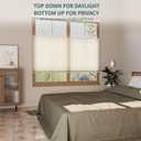 MYshade Top Down Bottom Up Shades Light Filtering Shade Cordless Blinds for Indoor Windows Honeycomb Cellular Sheer Window Blinds & Shades Easy to Install 44" W X 72" H (Beige)