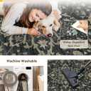 RELEANY Area Rugs 6'x9' Washable Non-Slip, Floral Vintage Distress Print Pattern Medallion Carpet for Living Room Bedroom Dining Room, Vintage Black Brown Neutral