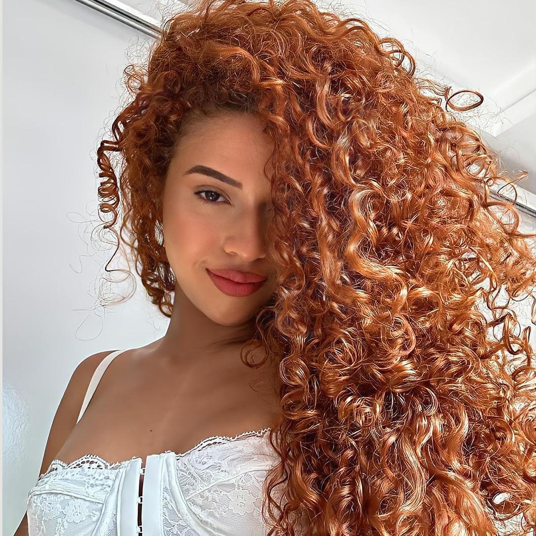 MARYLING Half Wig Deep Water Wave 3 In 1 Synthetic Headband Wig Wear and Go Drawstring Seamless Flip Over Deep Curly Half Wigs Beginner Friendly Half Wig for Black Women Brown 26 Inch