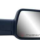 Passenger Right Side Door Mirror Power and Heated with Blind Spot Glass Textured Back Cover for RAM 1500 from 2019 to 2024