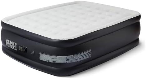Amazon Basics Inflatable Air Mattress, Queen Size, 22in Height, with Built-in Pump, for Guests or Camping