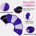 AOFITEE Dog Cone - Soft Cone for Dogs After Surgery, Comfy Cones for Large Dogs to Stop Licking, Adjustable Soft Dog Cone Collar, Elizabethan Pet E-Collar for Wound Healing, (Purple, L)