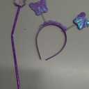 WILDPARTY Fairy Costume Set with Butterfly Wings, Tutu, Butterfly Hair Clips, Magic Wand, Headband and Veil for Age 3-8 Years (Spotty Purple)