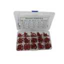 2 x Silicone O-Ring Assortment - Red Food Grade Silicone Sealing Gasket - 225 Count (5x20PCS - 6*1.9mm to 10*1.9mm; 5x15 PCS - 12*1.9mm to 20*1.9mm; 5x10 PCS - 15*2.4mm to 20*2.4mm)