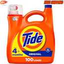 Tide Laundry Detergent Liquid, Original Scent, HE Compatible, 100 Loads, 132 fl oz, Tide Laundry Detergent, Liquid Laundry Detergent (Packaging May Vary)