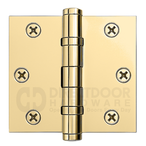 3.5 Inch x 3.5 Inch Door Hinges with Square Corners, Heavy Duty Ball Bearing Door Hinges