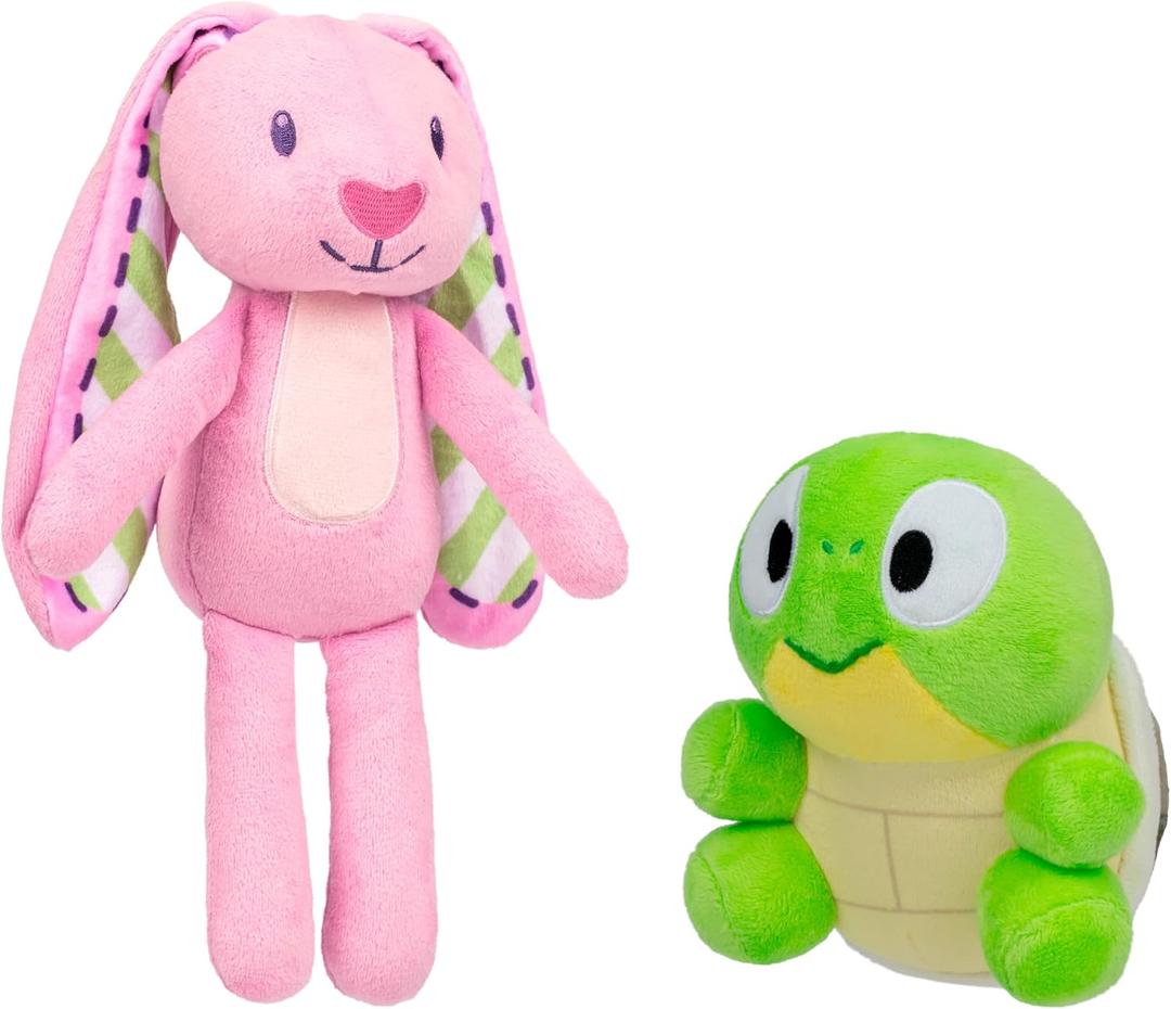 Bluey Friends 2-Pack Plush Stuffed Animals for Kids, Floppy and Turtleboy TV Show Plushies, Cuddly Playtime Toddler Plush Toys, Bluey Gifts Ages 3+, 5.5–10.5 inches tall