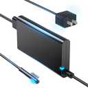 Surface Pro Charger for Microsoft Surface Pro 9, 8, 7+, 7, 6, 5, 4, 3, X, 65W Windows Surface Laptop 5, 4, 3, 2, 1, Studio, Power Cord for Surface Book 2, 1, Power Supply Surface Go 3, 2, 1