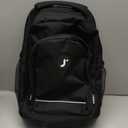 J World Sunny Rolling Backpack for Kids. Roller Bag With Wheels, Black