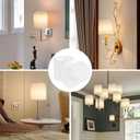 Chandelier Lamp Shades, Small Lamp Shades Clip-on Bulbs Only for Candelabra Bulbs, White Chandelier Shades 6 Pcs, Mini Lampshades for Chandeliers 5.1" X 5.1" X 5.3, Home Decor Fabric Linen Lampshade, 5.1 inches by 5.3 inches