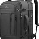 Travel Backpack, 50L Expandable Extra Large Laptop Backpack, Carry On Backpack Water Resistant Business Suitcase Daypack Bag Fits 17 Inch Laptops, Travel Gifts for Men Women, Black (XXL-(20''x13''x10''))