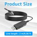 USB to RJ11 Cable for Uniden R8,R7,R4w,R8w,R4,R3,DFR9,etc. - for Uniden Radar Detector Power Cord 6.5FT