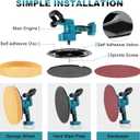 Cordless Concrete Trowel, for Makita 18V Max Battery, Concrete Mixer, Wall Smoothing Polishing Machine, 80-200RPM Electric Plaster Mortar Cement Putty Trowel