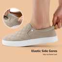 STQ Loafers for Women Memory Foam Slip On Sneakers EleeS Quilted 1.0 Comfort Fall Shoes, Size shoes 9.5