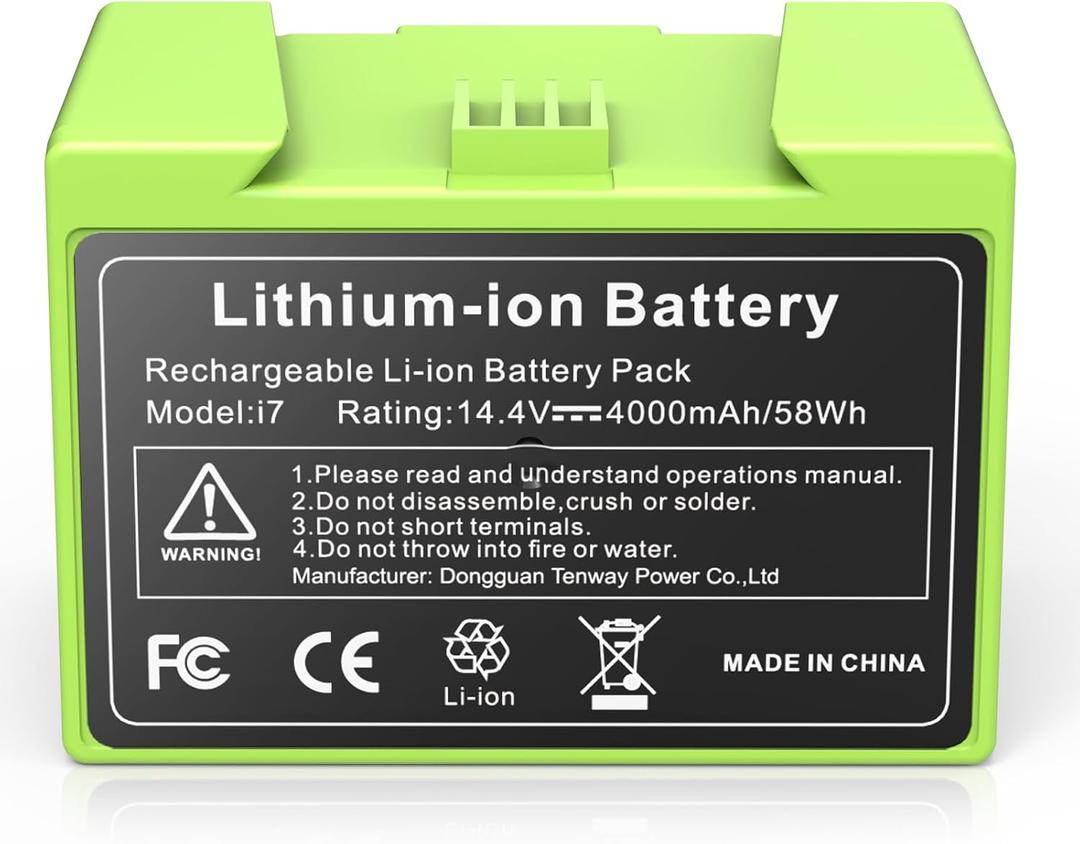 Fancy Buying 14.4V 4000mAh i7 Battery Replacement for iRobot Roomba e and i Series,e e5 e6 e5150 e5152 e6198 and i i3 3150 i3+ 3550 i4 4150 i4+ 4552 i6 i7 i7158 i7+ j7 7150 7550 i8 i8+
