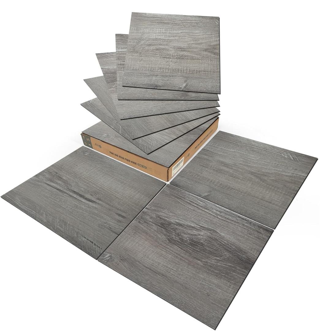 Art3d Peel and Stick Vinyl Floor Tiles 30-Pack 12 x 12 inch, Self Adhesive Waterproof Flooring Wood Planks for Kitchen, Dining Room, Bedrooms, Cover 30 Sq. Ft, Taupe Ash Art3d Peel and Stick Vinyl Floor Tiles 30-Pack 12 x 12 inch, Self Adhesive Waterproof Flooring Wood Planks for Kitchen, Dining Room, Bedrooms, Cover 30 Sq. Ft, Taupe Ash