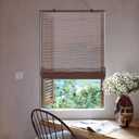 Bamboo Roller Blinds Cordless Bamboo Shades Roll Up Light Filtering Window Curtains for Interior Home Patio Porch Dark Brown 36''W X 72''H