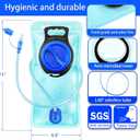 Hydration Bladder, 2L Water Bladder for Hiking Backpack Leak Proof Water Reservoir Storage, 2 Liter BPA-Free Water Pouch Hydration Pack Replacement for Biking Climbing Cycling Running, Blue