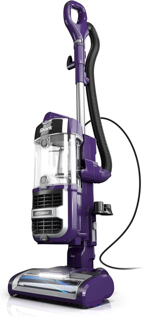 Shark Lift-Away Upright Vacuum with Powerfins, Self-Cleaning Brushroll, Anti-Allergen Complete Seal Technology, No Hair Wrap, LED Headlights, and Advanced Swivel Steering, Eggplant, ZD201 Shark Lift-Away Upright Vacuum with Powerfins, Self-Cleaning Brushroll, Anti-Allergen Complete Seal Technology, No Hair Wrap, LED Headlights, and Advanced Swivel Steering, Eggplant, ZD201