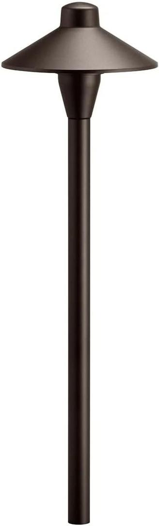 Kichler 12V Path Light in Textured Architectural Bronze, Durable Landscape Lighting, (21" H x 6.75" Dia), 15478AZT, 21.00x6.75x6.75