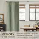 Sage Green Pinch Pleated 100% Blackout Linen Curtains for Bedroom, Room Darkening Light Blocking Window Curtains for Living Room, 3x3 Ft