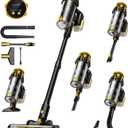 Cordless Vacuum Cleaner for DeWalt 20V Battery, 45KPA 400W Vacuum Cleaners for Home, Self-Standing Stick Vac w/LED Display, Anti-Tangle Lightweight Vacuum for Carpet, Floor, Car(Battery Not Included)