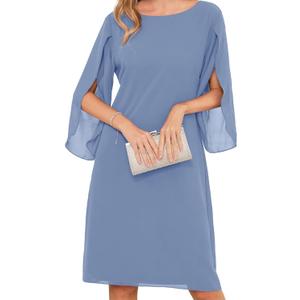 GRACE KARIN Womens Chiffon Dresses Flutter Sleeve Party Wedding Cocktail Dress Size 8