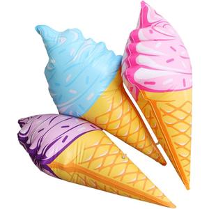 3pcs Inflatable Ice Cream Pool Toy PVC Material Floaties for Boys and Girls Adults Beach Pool Game Random Color