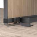 Door Draft Stopper for Bottom of Door, Under Gap Filler Stripping Seal Soundproof, Light and Dust Blocking Exterior & Interior Hook & Loop Strip Easy to Install (Black, 32 Inch)