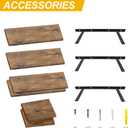 Wall Mounted Floating Shelf, c Long for Bedroom Living Room Kitchen Staircase Bathroom Above Toilet Wall Decoration Book Storage Room Recoration (3piece Set) Brown