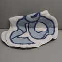 Coquette Bow Rug Blue Bath Mat Bathroom Rugs, Non Slip Cute Bath Rugs Microfiber Plush Bow Decor, Small Preppy Room Decor Washable Absorbent Girls Bedside Rug for Bathtub Sink 35"x24"