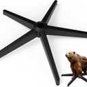 MASTERY MART 28 Inch Office Chair Base, Heavy Duty 2400 Lbs, Reinforced Metal Desk Chair Replacement, Universal Gas Cylinder Hole Caster Socket, Matte Black