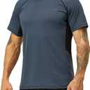 Men's Rash Guard Swim Shirts Summer UPF 50+ UV Sun Protection Quick Dry Beach Fishing Water Shirts T Shirts for Men (3X-Large, Dark Grey)