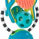 Sassy Teethe & Twirl Sensation Station 2-in-1 Suction Cup High Chair Toy, Developmental Tray Toy for Early Learning, Ages 6+ Months