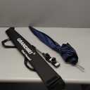 Chair Umbrella with Clamp,46 inches UPF 50+ Clip on Parasol for Patio,Beach Chairs,Strollers,Wheelchairs,Golf Carts (Dark Blue)