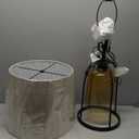 LightingStyleCraft Malvern Industrial Table Lamp - Amber / Black