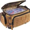Plano Guide Series 3500 Tackle Bag, Beige, Includes 5 3500 Stowaway Organization Boxes, Premium Soft Fishing Tackle Storage, Waterproof & Non-Skid Base