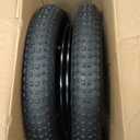 All-Terrain Wheelchair Tires (Pair) - 12.5" Air-Filled Pneumatic Tires for Sand, Snow, Beach - Superior Comfort & Traction - Quick-Release Compatible - for Outdoor Adventures