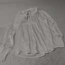 Zeagoo Silk Button Down Blouse for Women Cute Satin Shirt Puff Sleeve Tops Formal Work White M