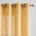 jinchan Boho Curtains Linen Blend Curtains for Living Room Farmhouse Black Curtains 108 Inches Long 2 Panels for Bedroom Light Filtering Window Drapes Rod Pocket Black on Beige (50"W x 108"L (Pack of 2), 