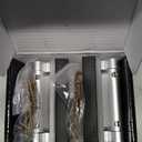 Home Security Door Lock, 2 Pack Childproof Door Reinforcement Lock with 3 Inch Stop Withstand 800 lbs for Top Front Inward Swinging Door, Upgrade Flip High Night Lock to Defend Your Home Kids (Silver)