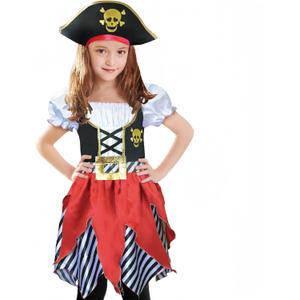 Lingway Toys Girls Deluxe Pirate Costume,Buccaneer Princess Dress for Kids (XS 3-4)