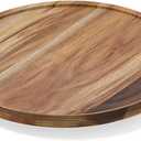 LAMU 10'' Acacia Wood Lazy Susan Organizer for Table Top, Lazy Susan Turntable for Cabinet, Kitchen, Countertop, Pantry Organization
