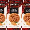 Walker's Shortbread Stem Ginger Biscuits, Scottish Cookies, 5.3 Oz (Pack of 6) (EXP 06/30/27)