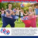 Shappy 11 Pcs Fourth of July Party Game for Adults Set 2 Patriotic Granny Pants Oversized with 8 Patriotic American Flag Bouncy Ball & 1 Air Pump Independence Day Fouth July Giant Outdoor Yard Game