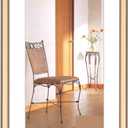 5x7 Picture Frame, Brass Brushed Thin Metal Float Photo Frame, Fit 4x6 with Mat or 5 x 7 without Mat, for Table and Wall, 1 Pack (Bronze)