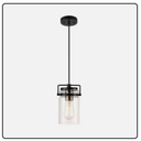 Oliver 1-Light Dark Bronze Plug-In or Hardwire Pendant Lighting with 15 ft. Cord